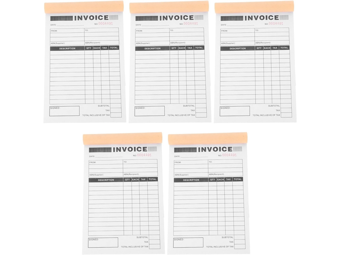 Eringogo Carnet De Commandes En Double Exemplaire 5pcs Com Papel Integrado E Quadro De Escrita