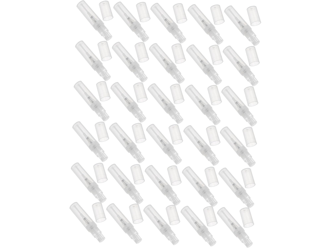 Conjunto De 30 Mini Frascos De Spray Portáteis De Plástico Transparente