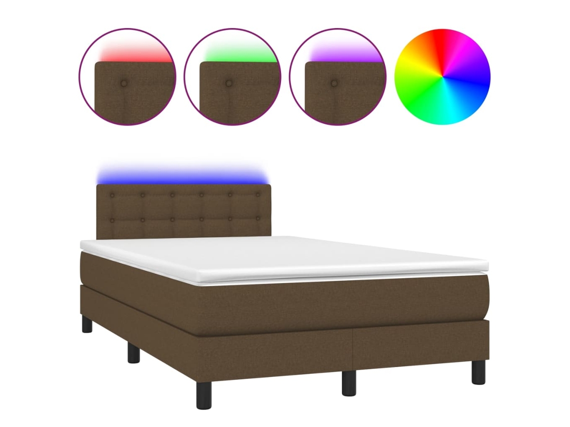 Box Spring Bed, Box Spring Beds Vidaxl Marrom Tecido (120 X 200 Cm)