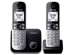 Telefone Panasonic Kx Tg6852jtb Telefone Dect Identificador De Chamada Nero, G Brilvibera