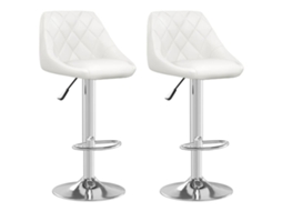 Bancos de Bar 2 Pcs Couro Artificial Branco MAISON EXCLUSIVE