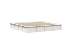 Conjunto 1 Estrutura Da Cama Vidaxl Branco Madeira De Pinho Maciça (180 X 200 Cm)