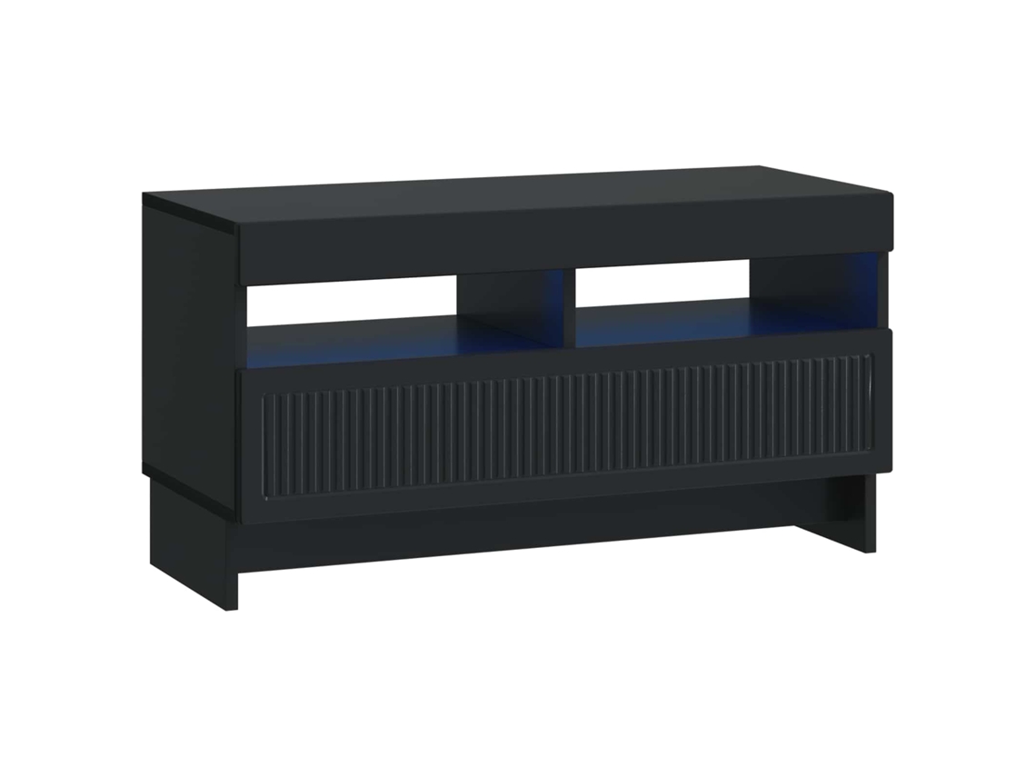 Vidaxl Gabinete De Tv Led Preto Derivados De Madeira