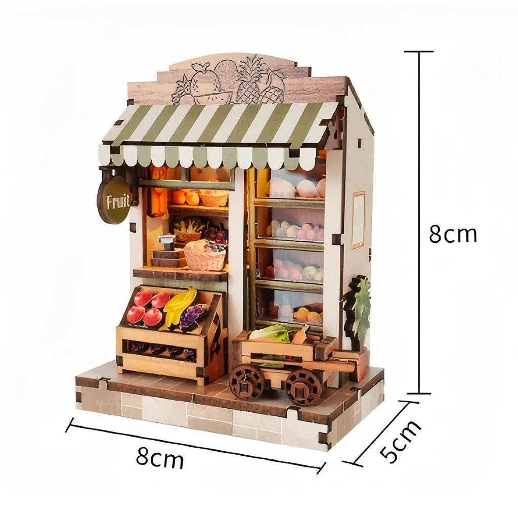 Casa de Bonecas Diy para Decoração Estética de Quebra cabeça 3d, Criativa e Sazonal, Ideal para Restaurantes. MDUG