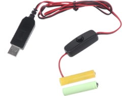 Cabo Usb Para 3v (2 X 1,5v) Lr03 3a Remoção De Baterias Falsas Com
