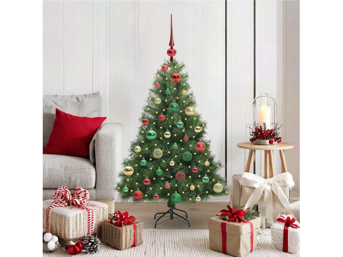 Vidaxl Árvore De Natal Artificial Com 150 Leds Verde 120 Cm Pe E Pvc