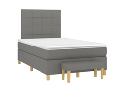 Box Spring Bed, Box Spring Beds Vidaxl Cinzeto Tecido (120 X 190 Cm)