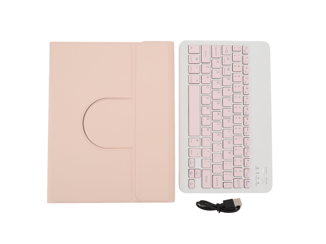 2026zentro-capa Para Tablet Ios Air 4 5 10.9polegadas Rosa Com Teclado Bluetooth, Apoio Magnético E Porta Caneta