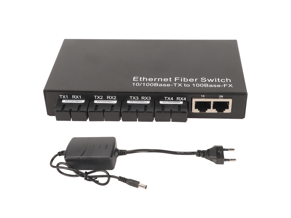Conversor Óptico-elétrico (transmissão Ethernet Para Fibra Óptica 10/100mbps) Todo Em Chinês