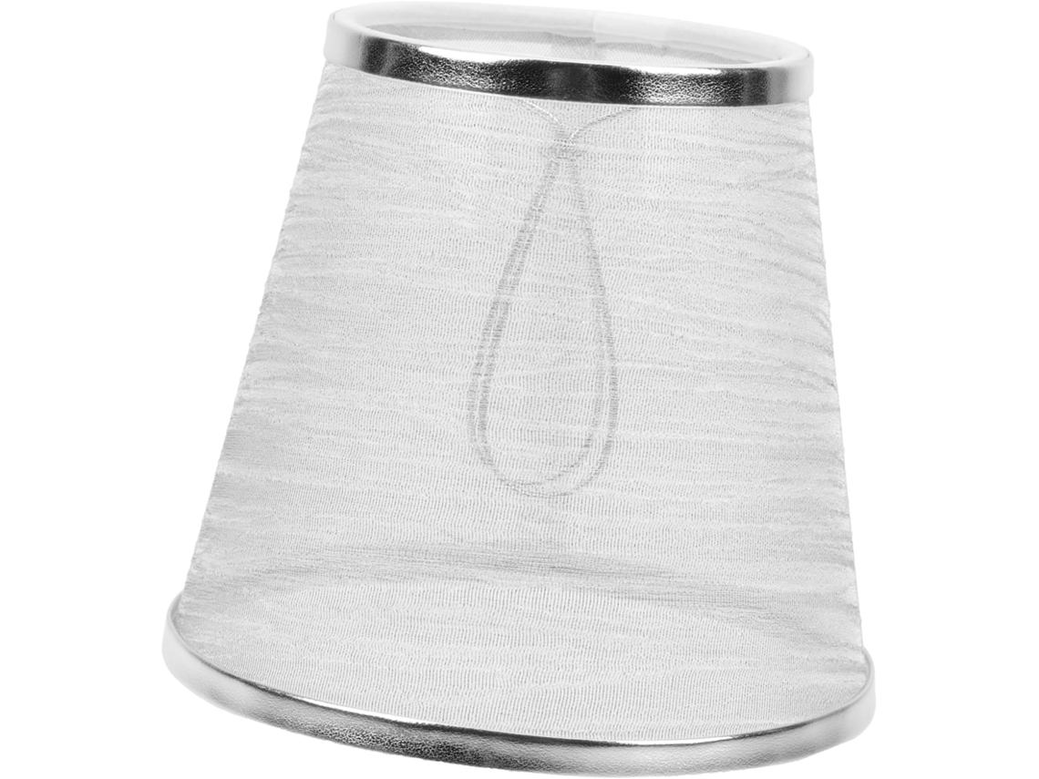Luminária Diurna Redonda Transparente De Duas Peças Com Borda Prateada, Acessório Decorativo Para