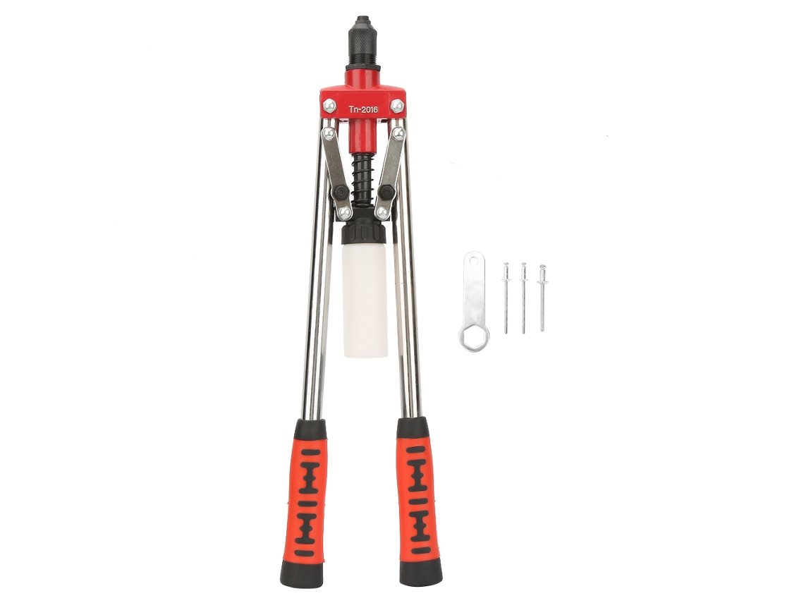 Alicate de rebitagem manual com alavanca dupla em liga metálica de 43,18 cm.