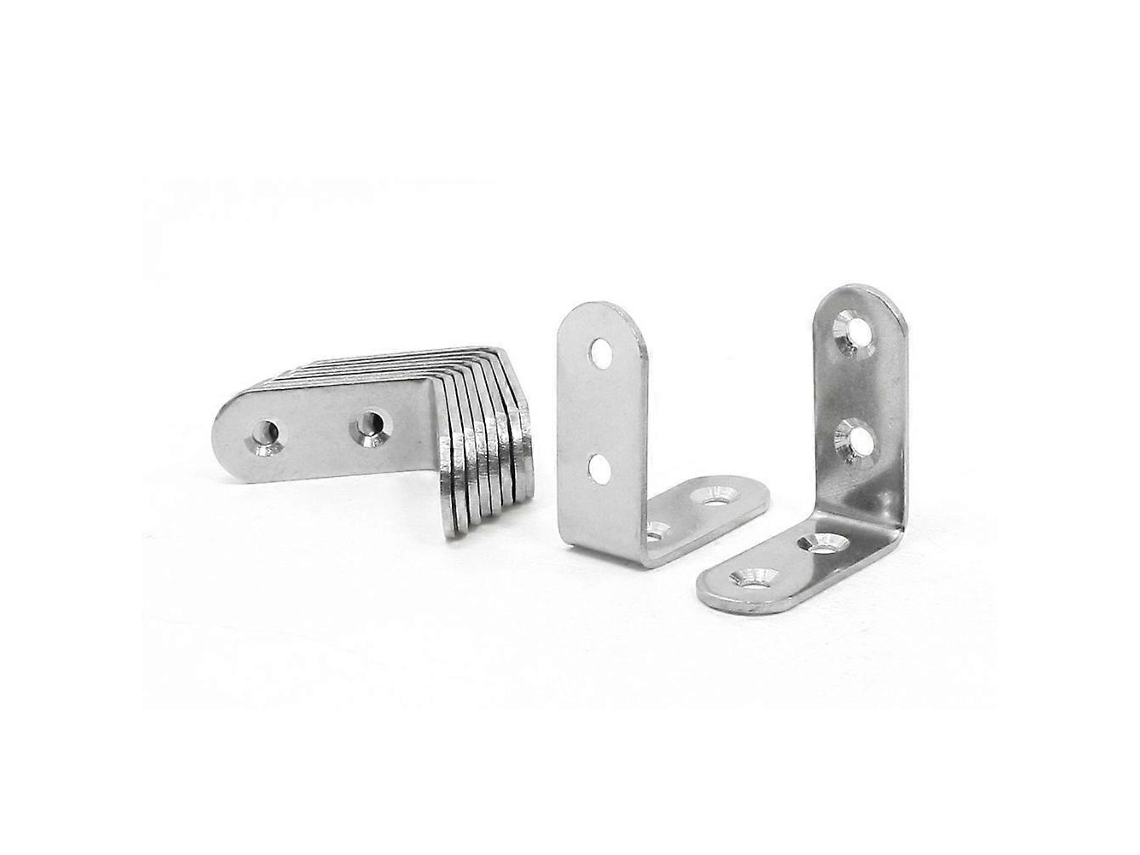 5 Peças de Suporte de Ângulo de 90 Graus em Aço Inoxidável 40mm X 40mm X 16mm com 4 Orifícios para Móveis e Estruturas