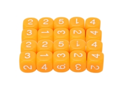 Conjunto de 20 Dados Numéricos de 6 Lados Business