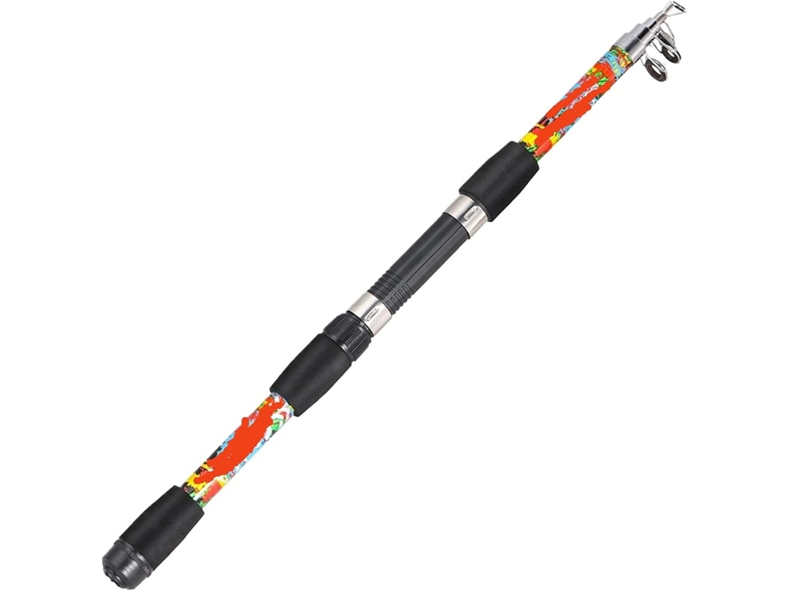 Vara de Pesca Ultraleve Telescópica Fibra Vidro, 1,8 M, Peso da Isca: 3 Unidades 14 G, Água, Doce