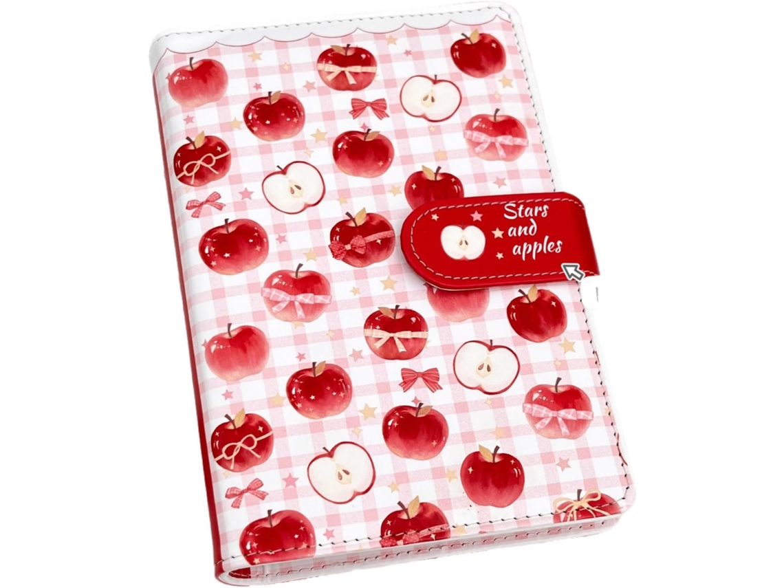 Caderno SFUSHOS de couro sintético, 6 argolas, resistente