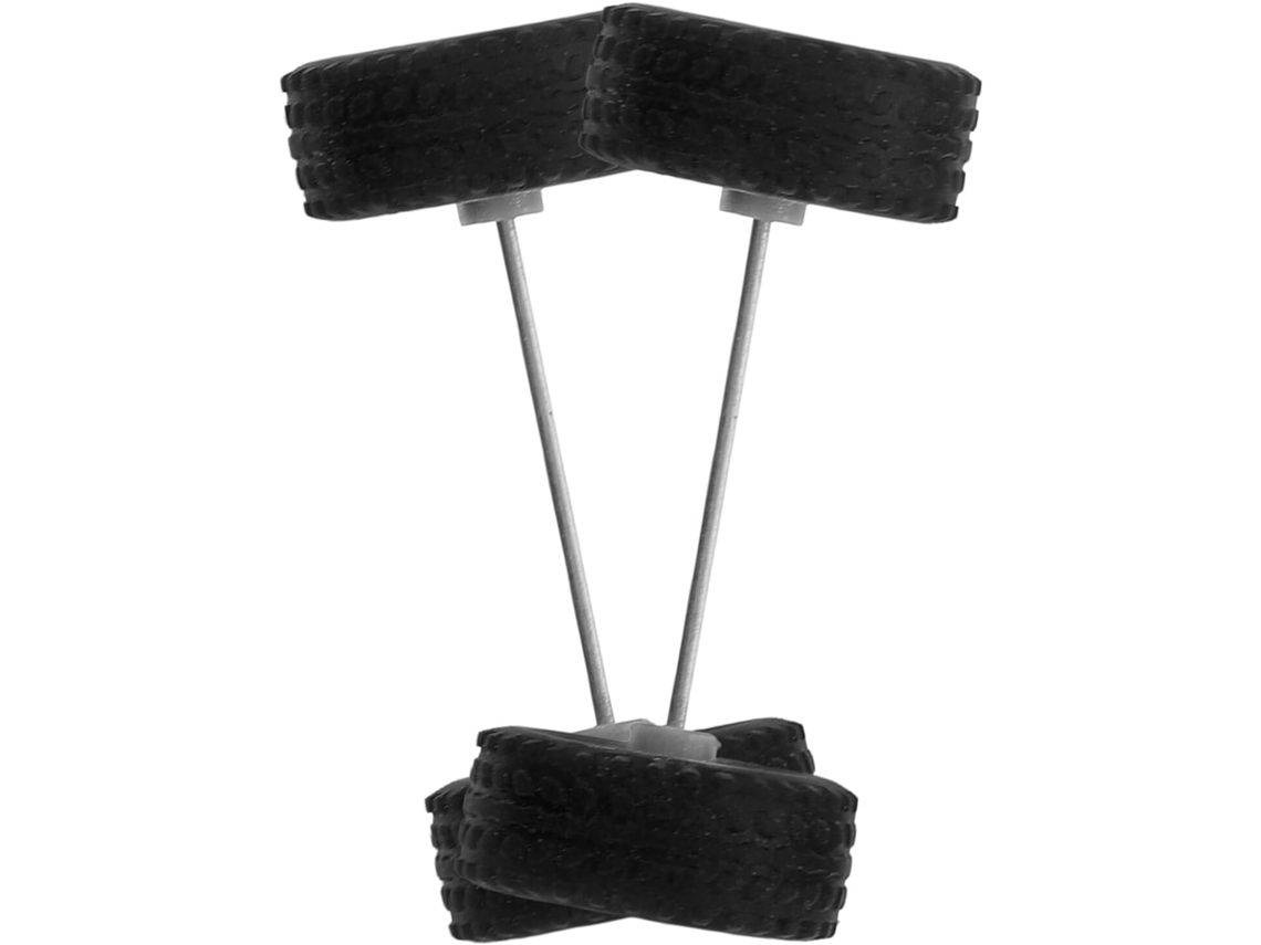 Conjunto De Rodas De Borracha Prateadas - Para Uso Prático E Funcional