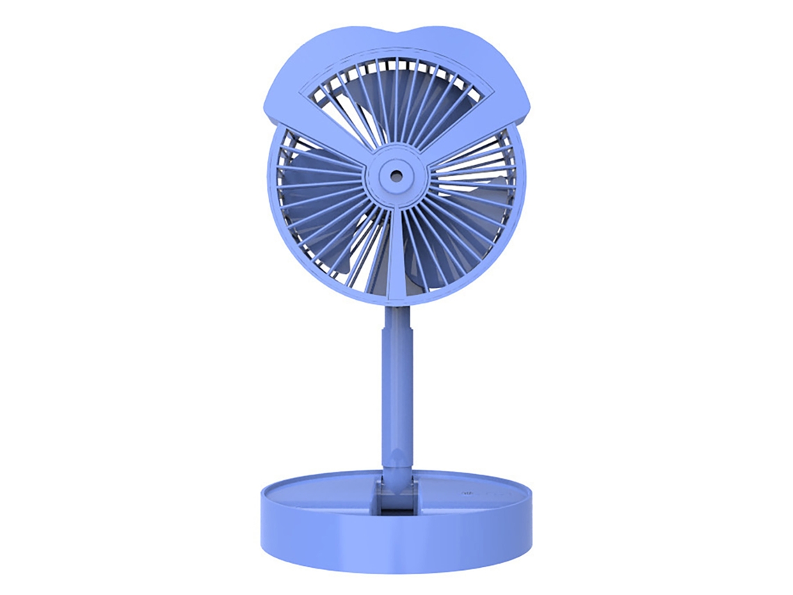 Ventilador Elétrico Mini com Pulverização 3 Velocidades Motor Sem Escovas Usb Azul | S/MARCA