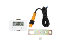 Contador Magnético Indutivo Plástico 6 Dígitos Display Digital 0-999999 Com Interruptor Bem-6c12φ