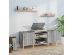 Vidaxl Armário P/ Discos 121x38x48 Derivados Madeira Cinzento Sonoma