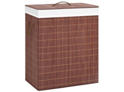 Vidaxl Cesto Para Roupa Suja C/ 2 Secções 100 L Bambu Castanho