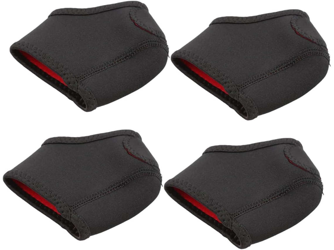 Packove 2 Pares De Protetores Calcanhar Para Adultos, Antiderrapantes, Feitos De Tecido Sbr, Reduzem A Pressão E