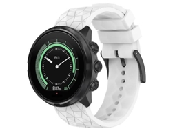 Bracelete de Smartwatch para Suunto Spartan Sport 24Mm Padrão de Futebol Silicone Cor Sólida Faixa de Relógio Branca VENISYMLIS