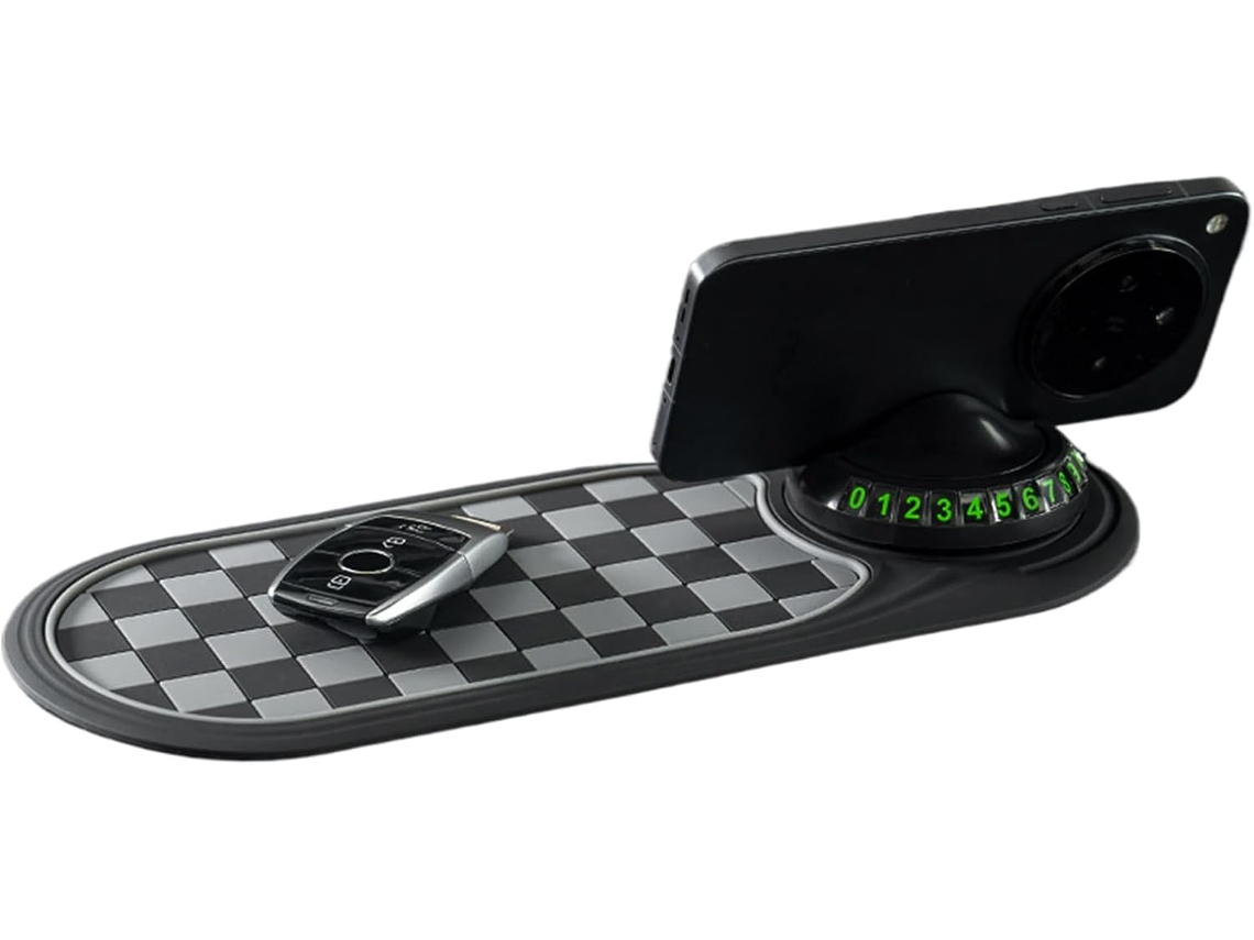 Tapete Multifuncional Antiderrapante Para Carro Com Suporte Para Celular E