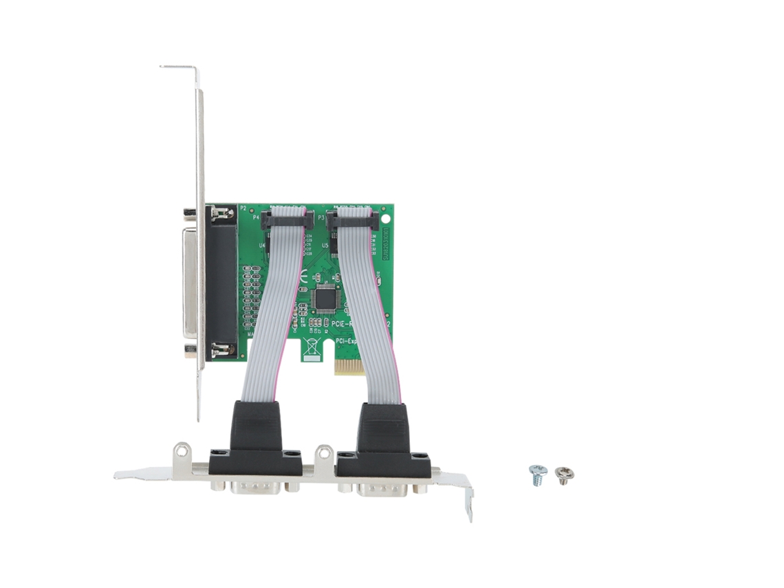 Placa De Expansão Plug And Play Com 2 Portas Seriais E 1 Paralela Pci-e, Adaptador E Placa Riser Para Windows