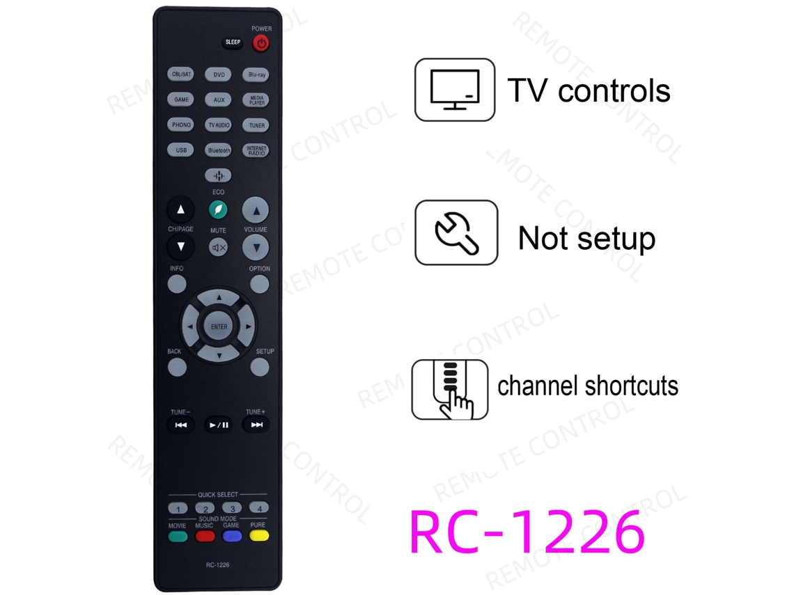 Comando De Substituição Rc-1226 Para Receptores Estéreo Av Denon Avr-s750h, Avr-s640h, Avr-s650h Hexinyigjly