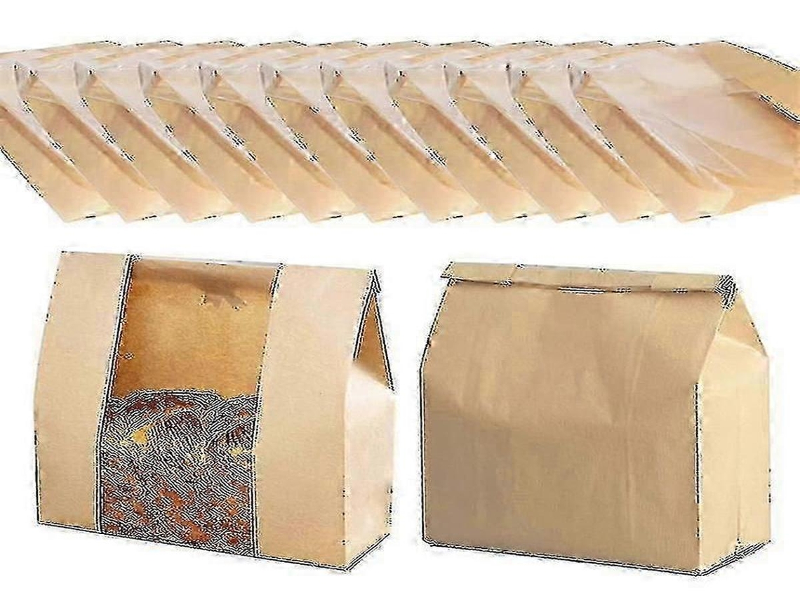 Lurelia Sacos De Papel, 25 Unidades, Natural, Janela, Para Alimentos E Snacks