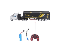Caminhão Semi Com Reboque Controle Remoto 1/32 Brinquedo Com Luz E Som Para Meninos