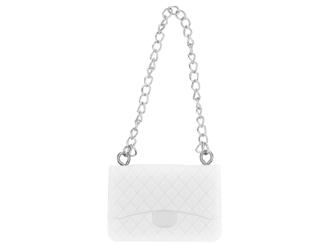 Mali bolsa de Mão para Boneca Miniatura em Casa de Bonecas 1:12 com Cores Vibrantes Branco