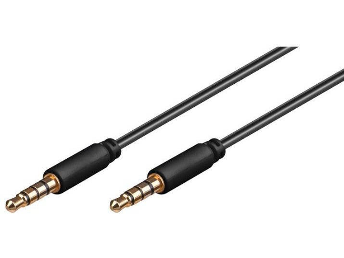 Cabo de Áudio MICROCONNECT (Jack 3.5mm - 2 m - Preto)