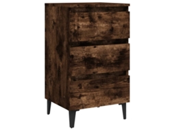 Bed Cabinet, Bed Cabinets Vidaxl Marrom Madeira Processada (n/a)