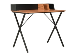 Vidaxl Secretária 80x50x84 Cm Preto E Castanho