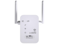 Repetidor Wifi Sem Fio 5g 2.4g 1200mbps, Amplificador De Sinal De Antena Dupla, Extensor De Longo Alcance Ehstmind