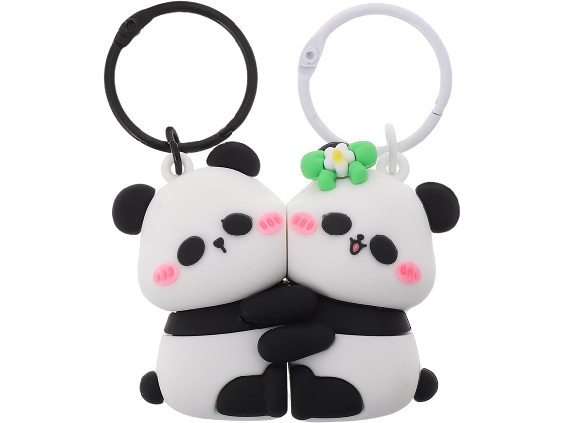 Chaveiro Panda - Acessórios Versáteis E Fáceis De Limpar Em Pvc E Metal