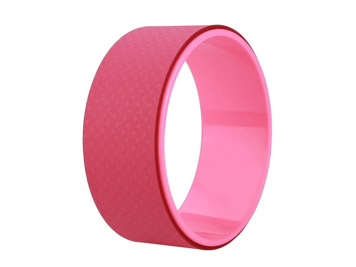 Roda De Yoga Para Alongamento E Exercícios Abdominais Equipamento De Fitness Indoor Cor Rosa