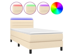 Box Spring Bed, Box Spring Beds Vidaxl Creme Tecido (100 X 200 Cm)