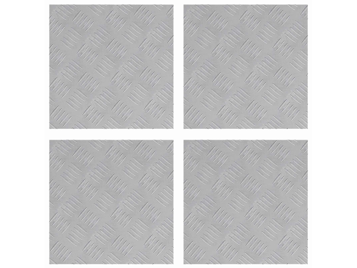 Degrau Quadrado 4 Peças Prateado 40 X 40 Cm Alumínio MAISON EXCLUSIVE