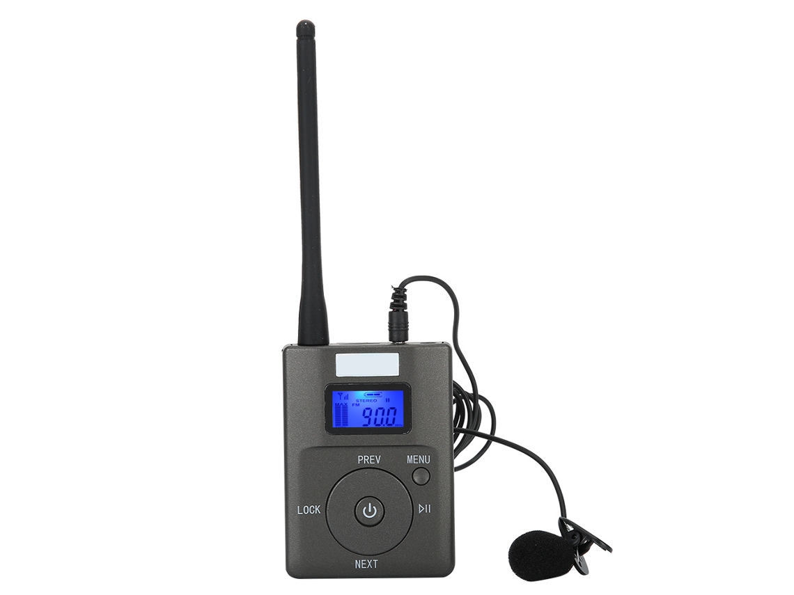 Transmissor Fm Sem Fio Portátil 3.5mm De Baixa Potência Adaptador Estéreo Para Áudio Com Cartão Tf E Entrada Aux