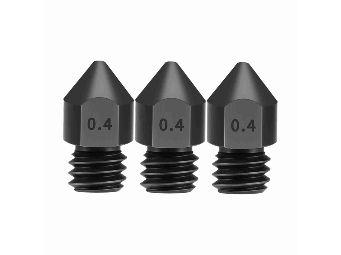 Bicos De Aço Temperado 0.4mm Para Filamento 1.75mm Creality Ender 3 Cr-10 Tevo 3d Printer Extruder