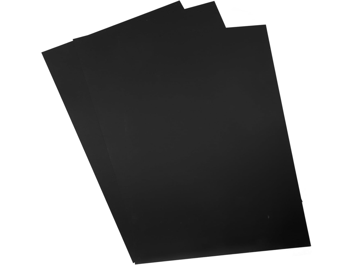 Placas De Alumínio Anodizado Preto E Combinação Flexível Para Gravação, Conjunto De 3 Peças Com Bordas Lisas, Ideais
