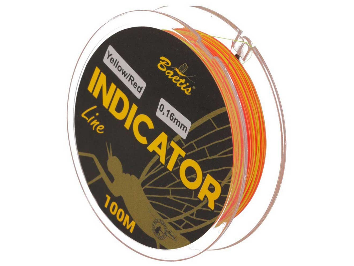 Linha de Pesca com Mosca Indicator 100 M Laranja 0.160 Mmbaetis