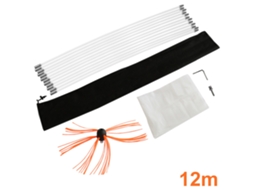 Metaescova Limpador De Chaminés Escova Nylon 12m Kit Flexível 12 Hastes Monstershop