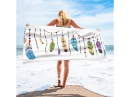Toalhas De Praia Estampa Em Microfibra Absorvente Para Campismo, Piscina E Viagens.150*75cm Pena Hexinyigjly