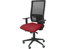 Cadeira de Escritório Operativa PYC Horna Vermelho com rodas anti-risco (Braços Reguláveis - Malha) — Braços Ajustáveis