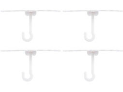 Gancho Adesivo De Plástico Branco Alasum Para Teto, Ideal Para Mosquiteiros Fácil De Instalar Em Superfícies Lisas E