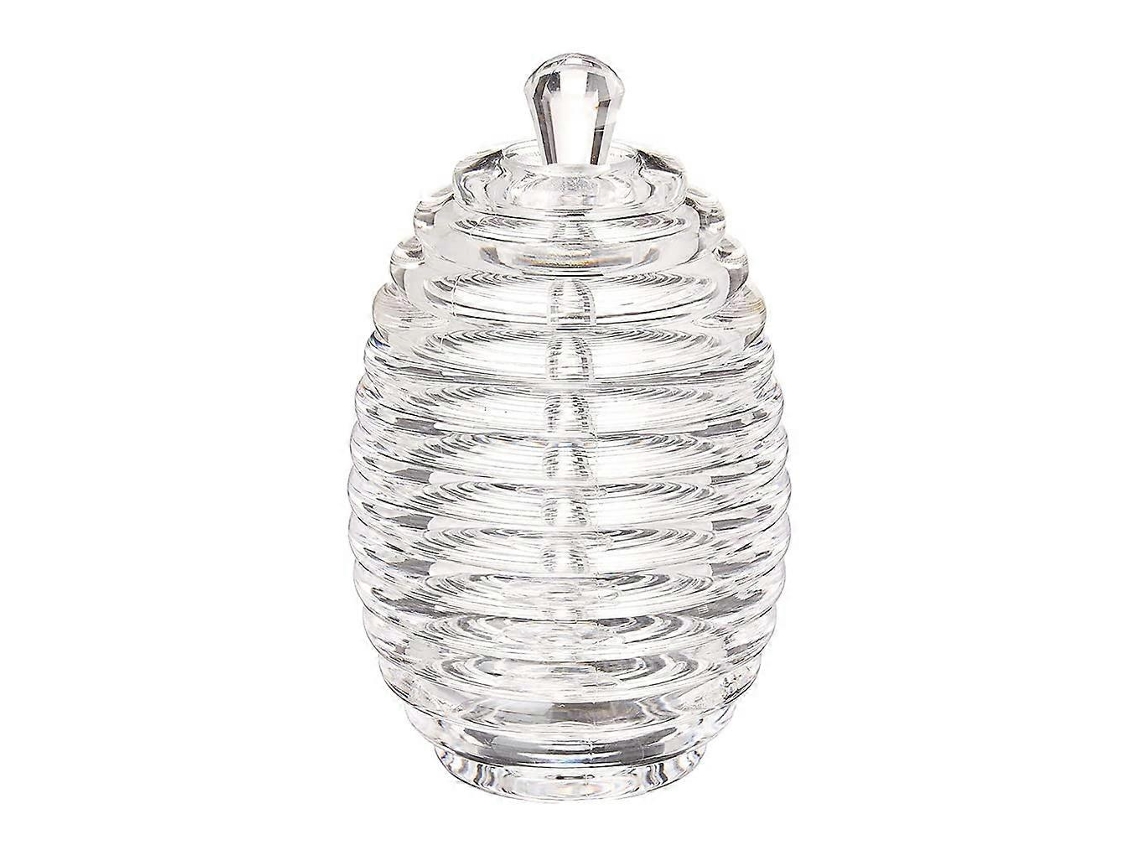 Pote De Acrílico Transparente Para Mel, 236 Ml (8 Oz), Com Tampa E Colher Dosadora, Ideal Para Armazenar Mel E Geleia.