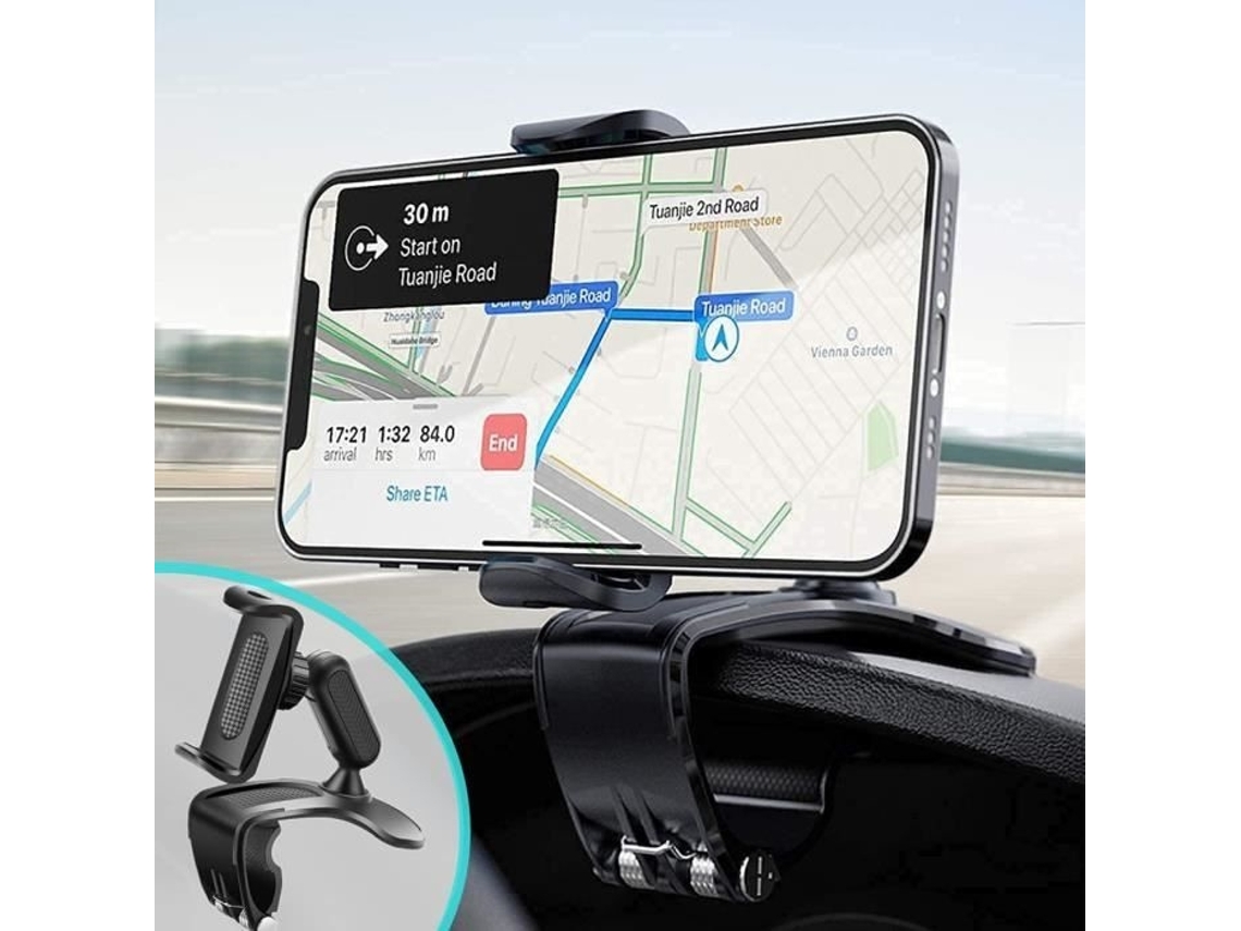 Suporte Para Celular - Yyv - Presilha De Mola 360° - Para Smartphones De 4 A 7 Polegadas - Preto